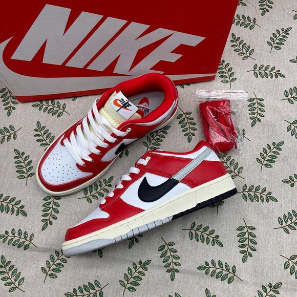 Nike Dunk Low Chicago Split Multicolor Leather Splicing Sneakers